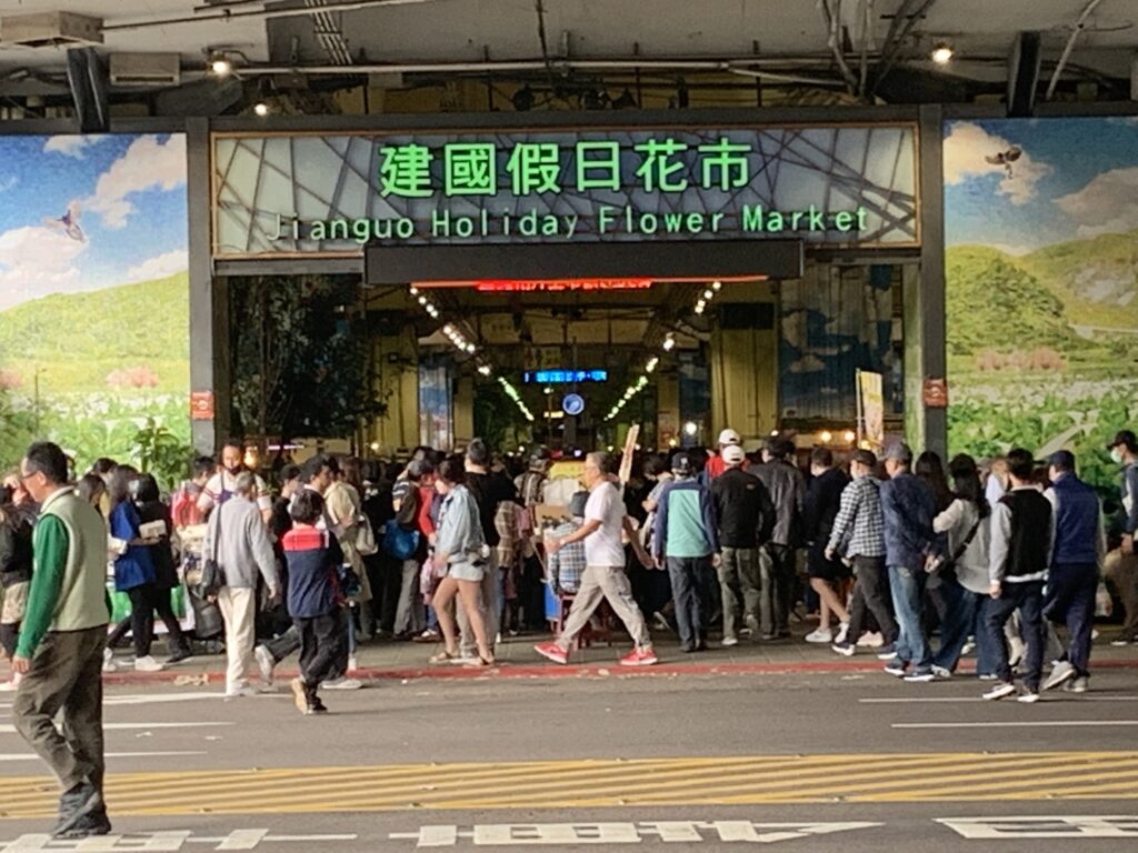 Marktgedrängel vor Covid-19 in Taiwan