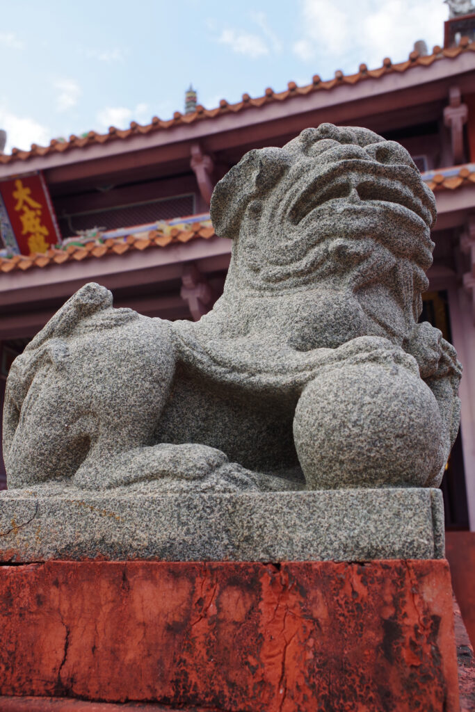 Löwe als Tempelwächter vor dem Konfuzius-Tempel in Tainan 